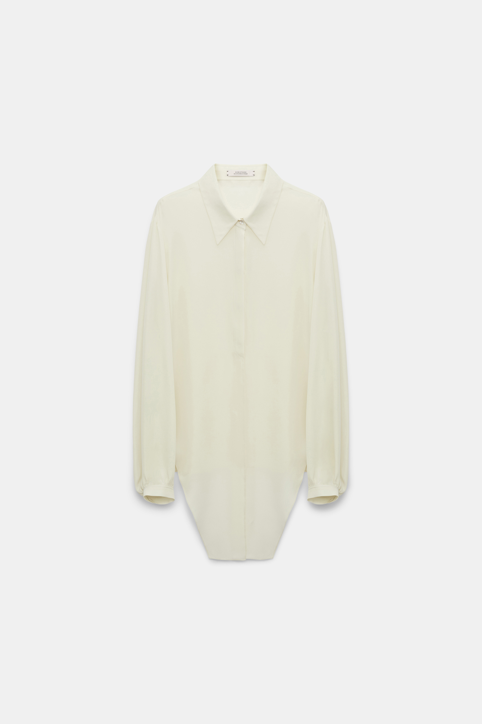 Dorothee Schumacher Silk georgette tie blouse shadow white
