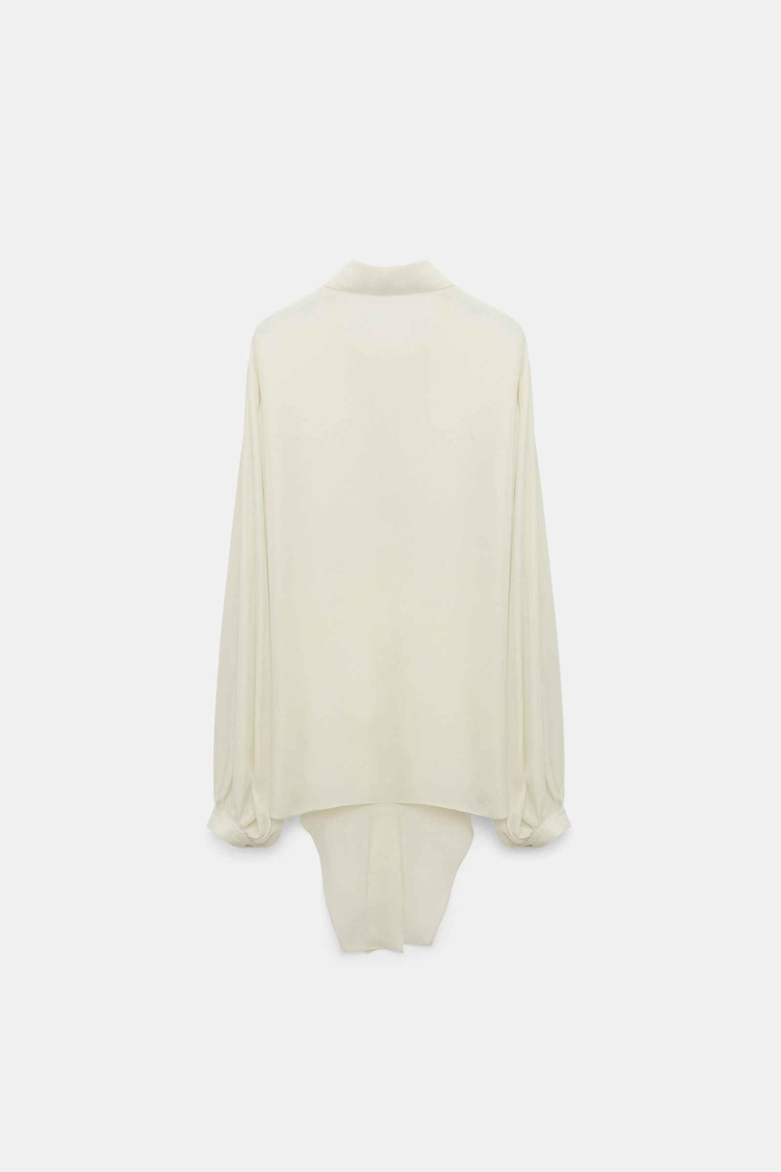 Dorothee Schumacher Silk georgette tie blouse shadow white