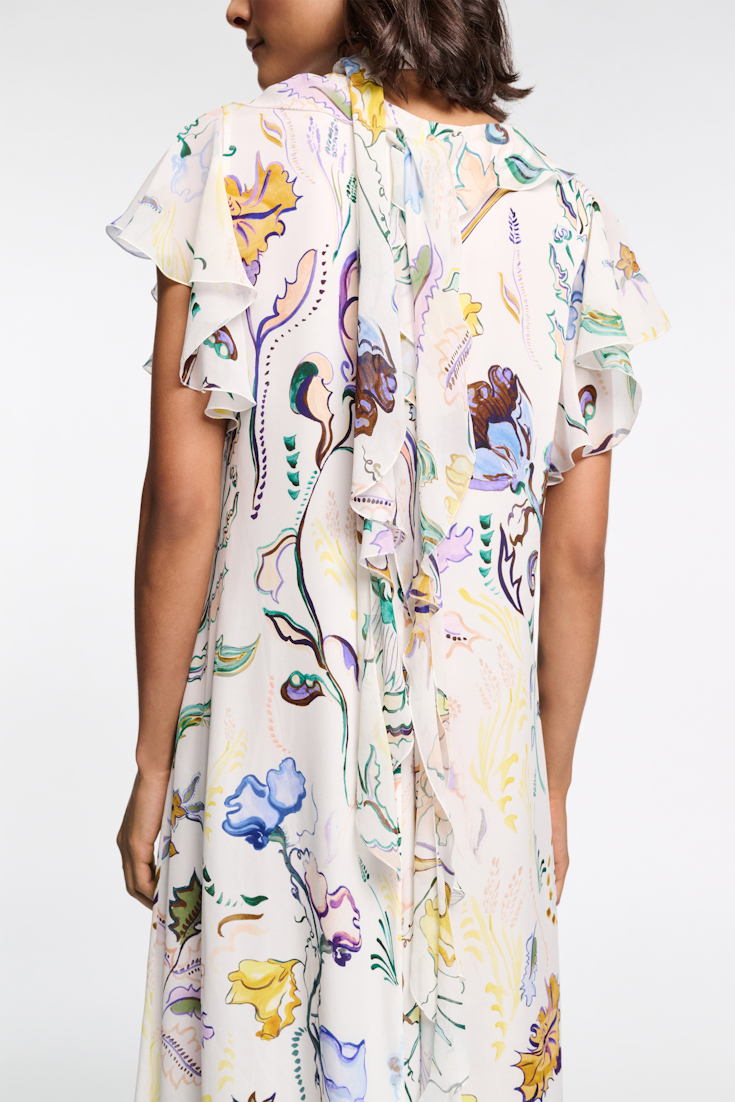 Dorothee Schumacher Printed silk georgette and poplin midi dress Wicked Flower Print