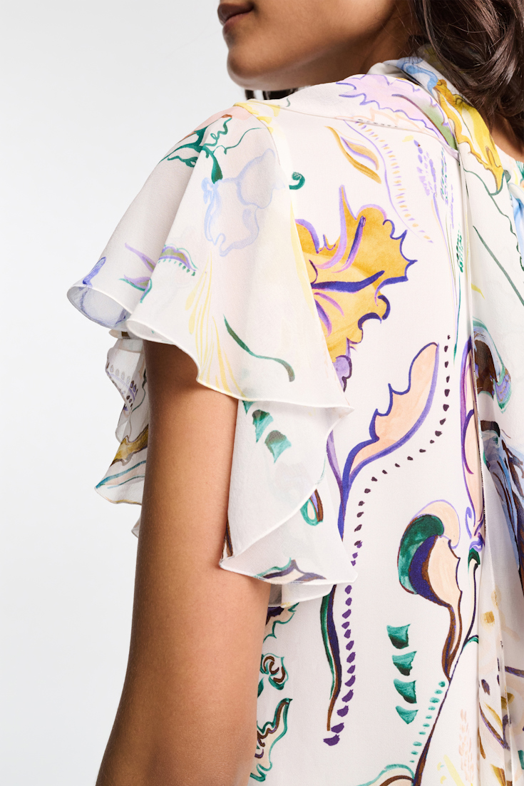 Dorothee Schumacher Printed silk georgette and poplin midi dress Wicked Flower Print