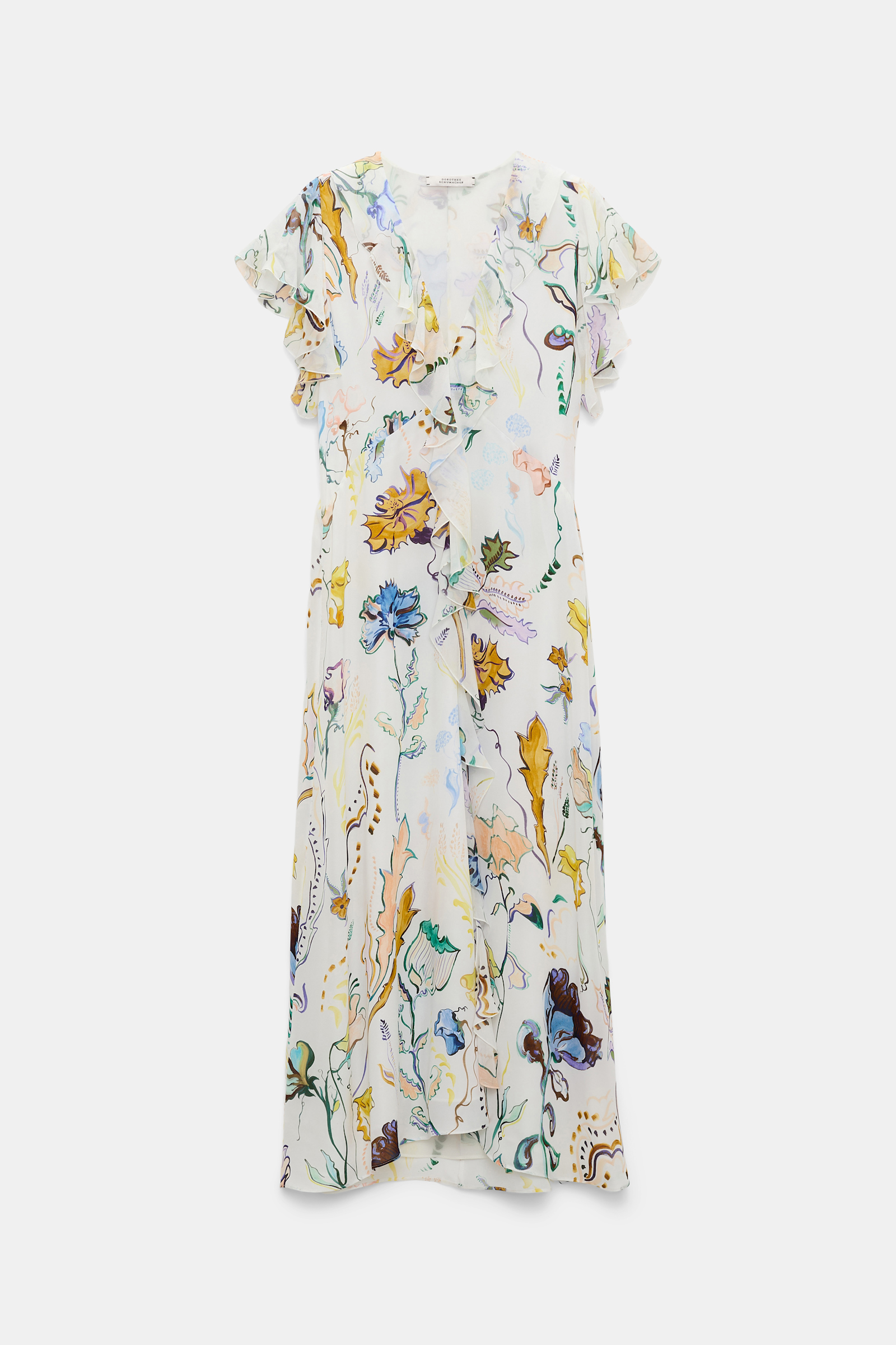 Dorothee Schumacher Printed silk georgette and poplin midi dress Wicked Flower Print