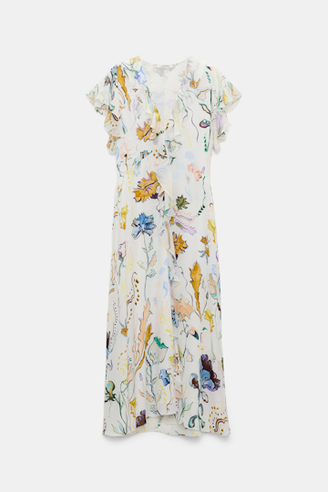 Dorothee Schumacher Printed silk georgette and poplin midi dress Wicked Flower Print