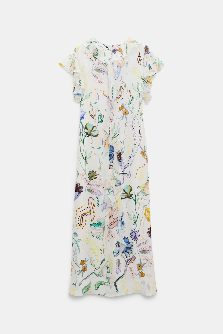 Dorothee Schumacher Printed silk georgette and poplin midi dress Wicked Flower Print