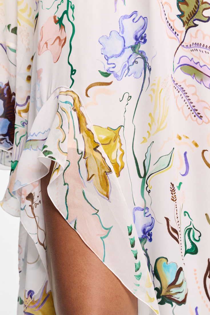 Dorothee Schumacher Maxi-Kleid mit Volants und Signature Print Fairy Flower Print