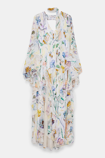 Dorothee Schumacher Printed silk georgette festival maxi dress Wicked Flower Print