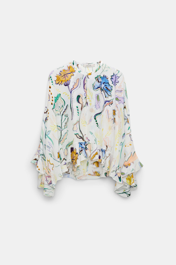 Dorothee Schumacher Cape-Bluse mit Signature-Print Fairy Flower Print