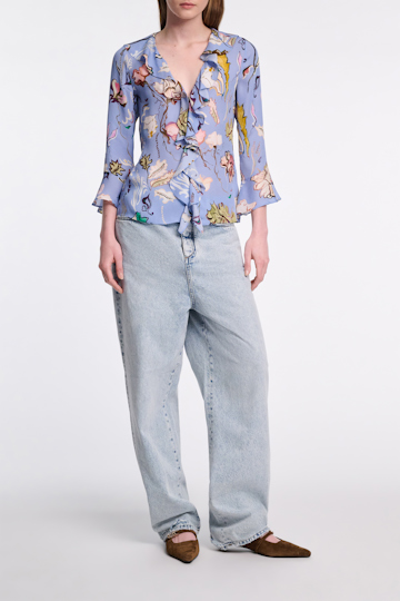 Dorothee Schumacher Bluse mit Signature-Print wicked flower blue