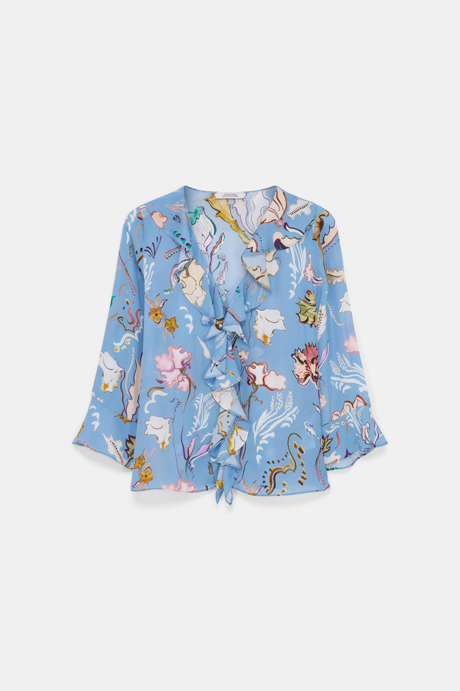 Dorothee Schumacher Printed silk georgette blouse wicked flower blue
