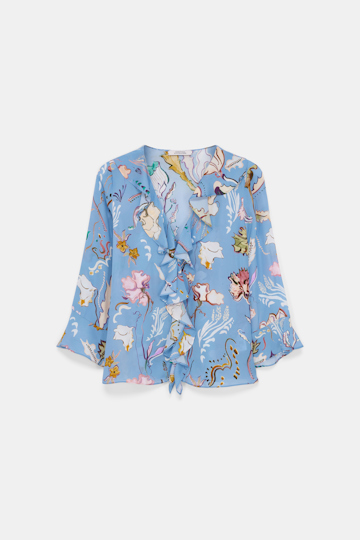 Dorothee Schumacher Bluse mit Signature-Print wicked flower blue