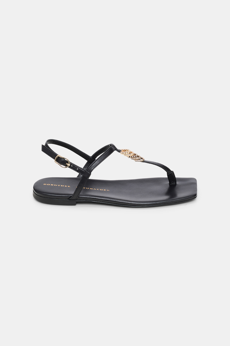 DOROTHEE SCHUMACHER T-STRAP SANDALS WITH D-RINGS 