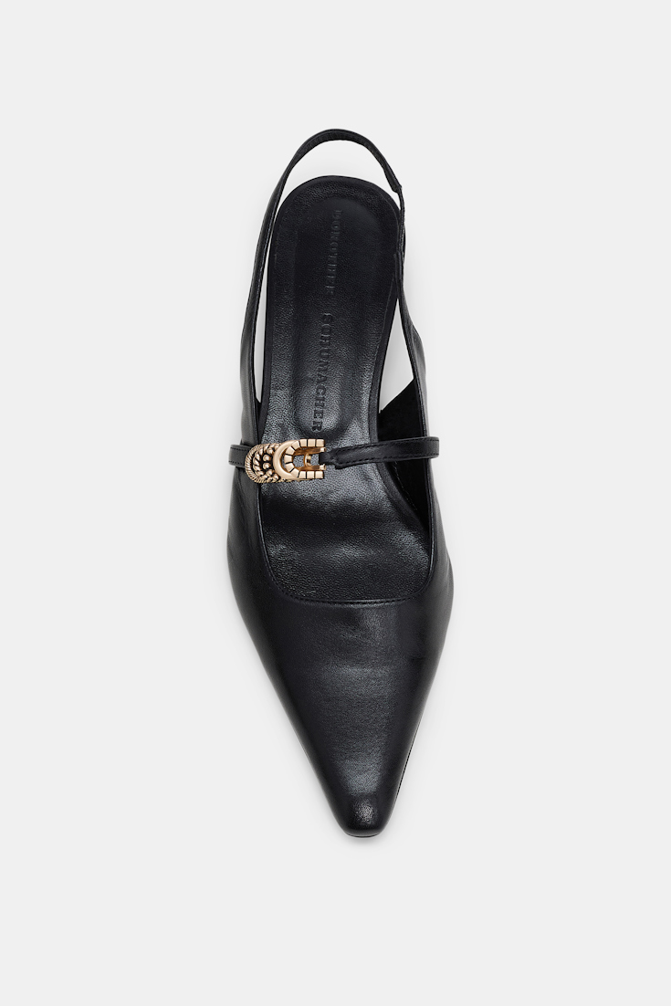 Dorothee Schumacher Slingbacks mit Micro Absatz pure black