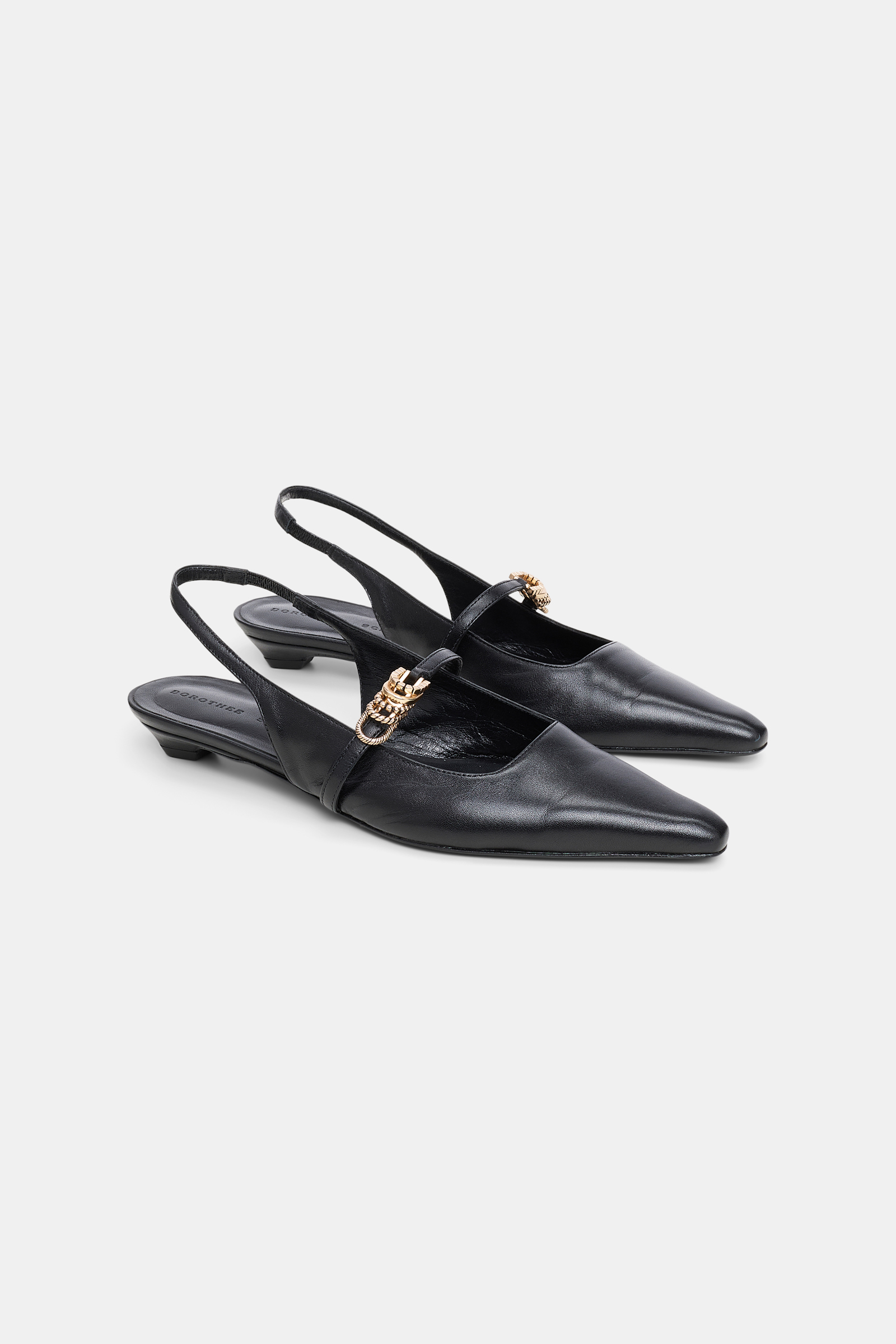 Dorothee Schumacher Slingbacks mit Micro Absatz pure black
