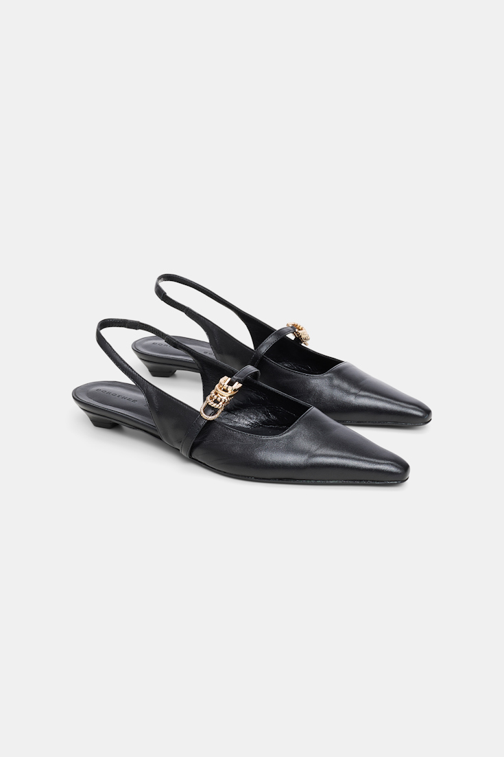 Dorothee Schumacher Slingbacks mit Micro Absatz pure black