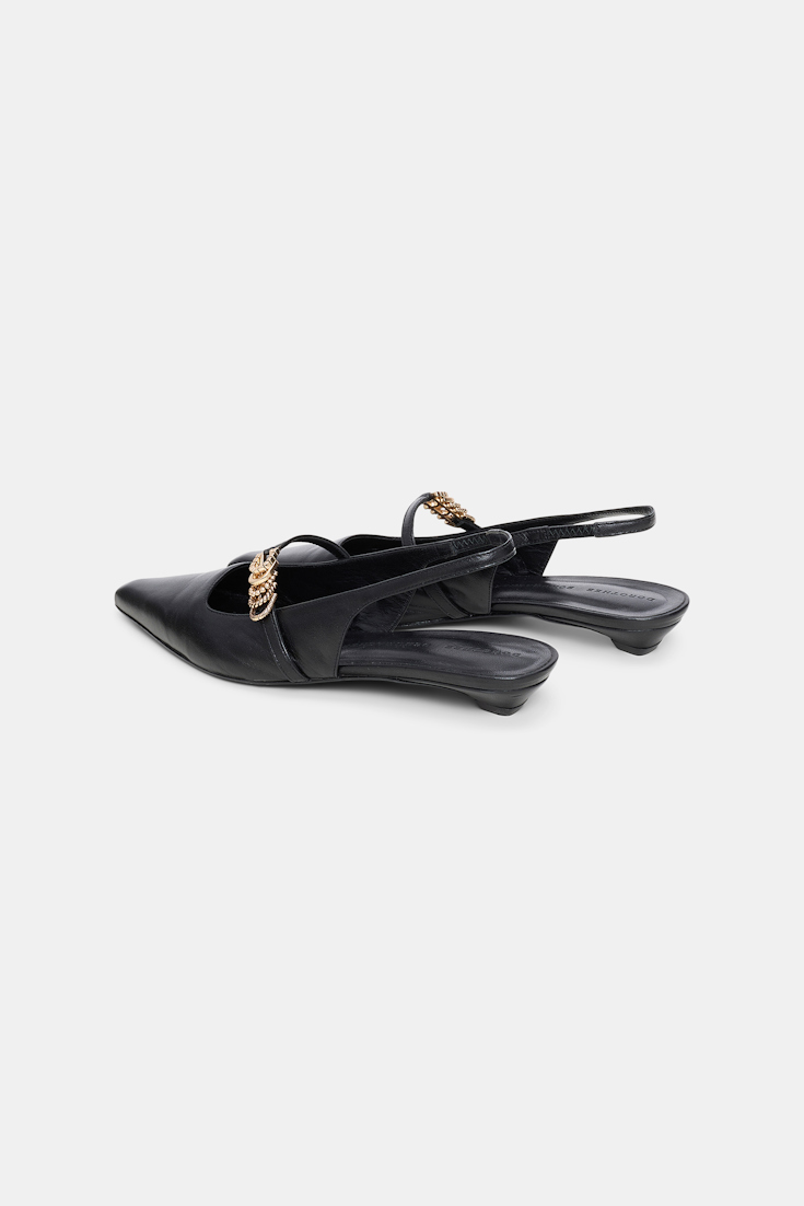 Dorothee Schumacher Slingbacks mit Micro Absatz pure black