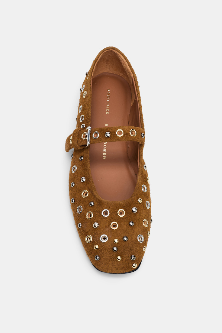 Dorothee Schumacher Embellished Mary-Janes tobacco