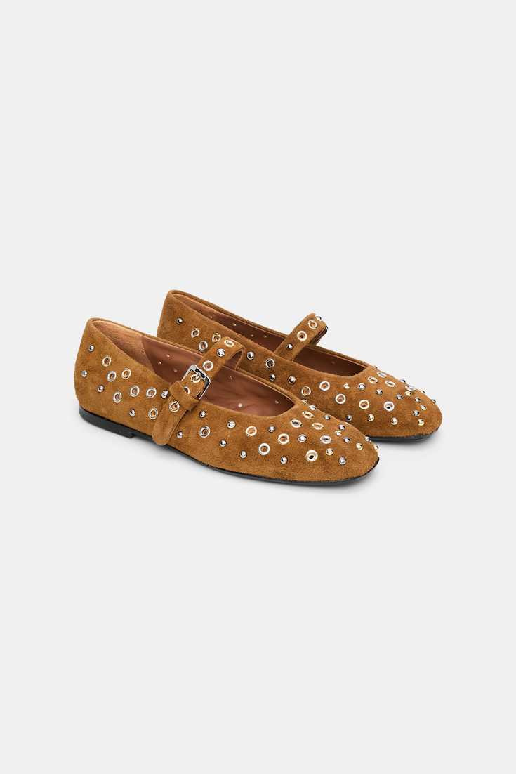 Dorothee Schumacher Embellished Mary-Janes tobacco
