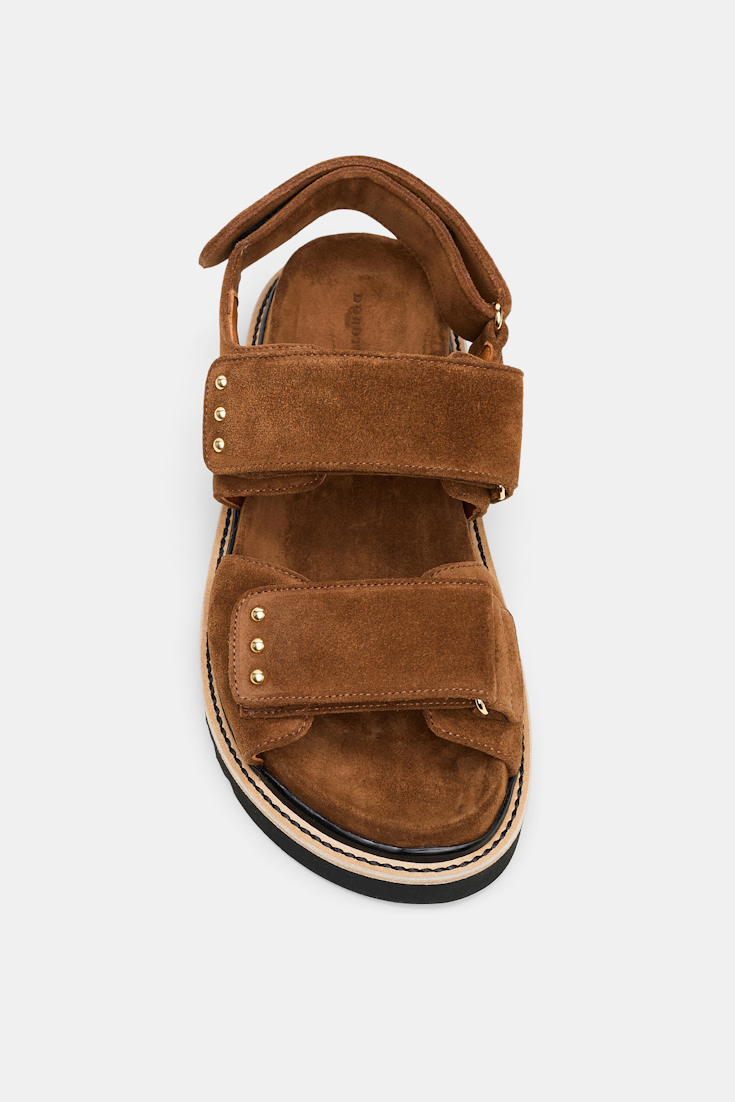 Dorothee Schumacher Suede sandals with Velcro straps vicunja