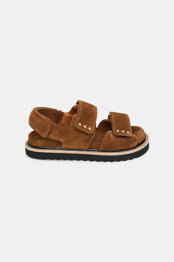 Dorothee Schumacher Suede sandals with Velcro straps vicunja