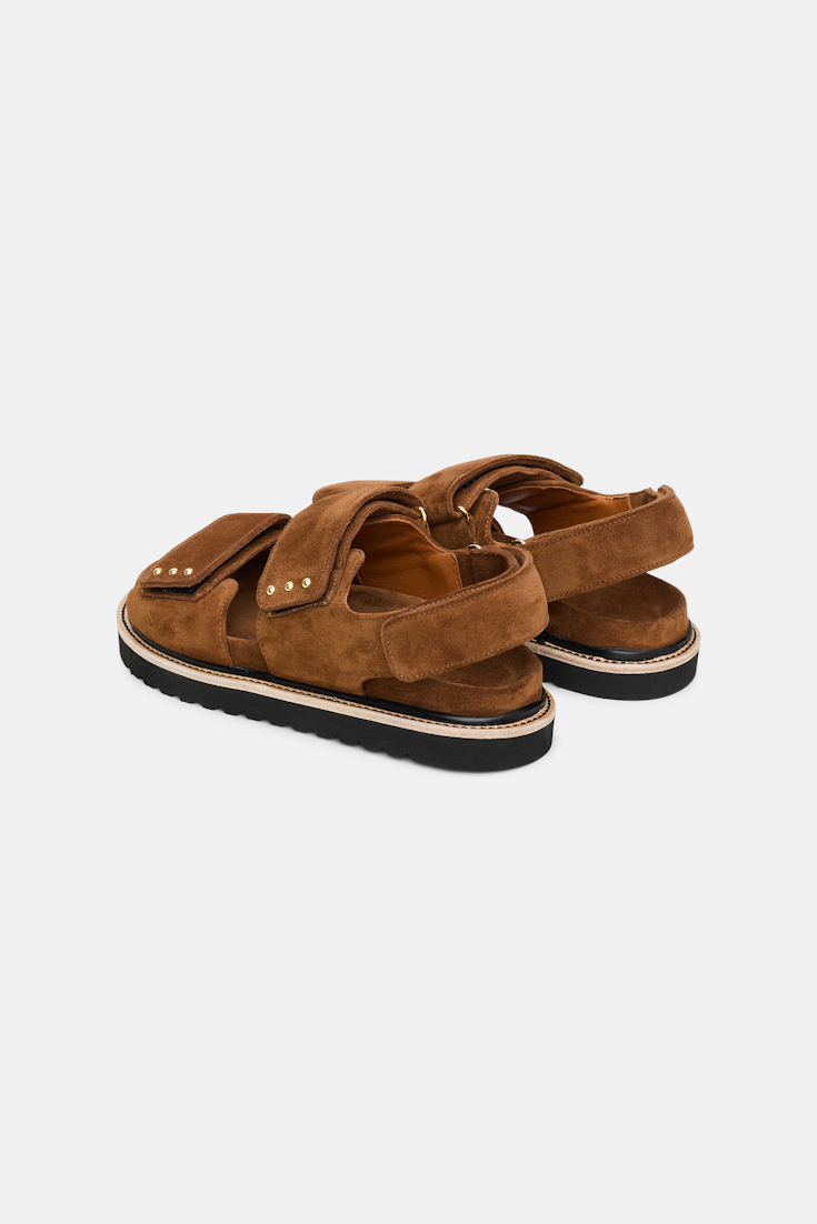 Dorothee Schumacher Suede sandals with Velcro straps vicunja