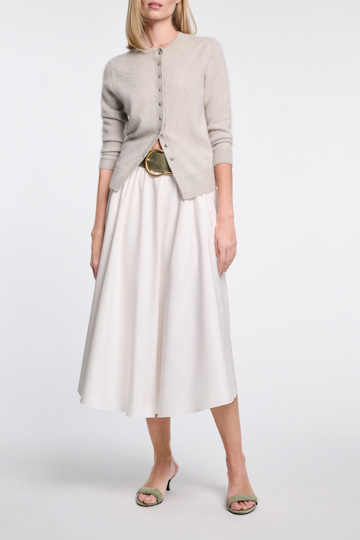 Dorothee Schumacher Waxed suede belt soft green
