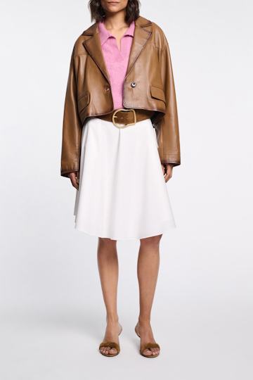 Dorothee Schumacher Waxed suede belt vicunja