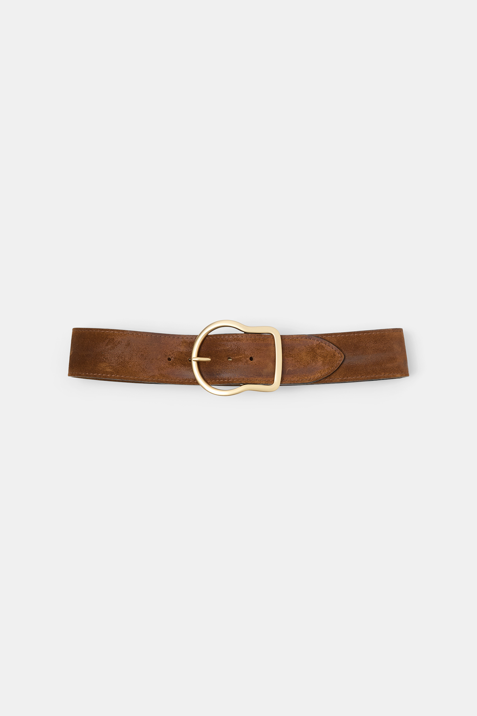 Dorothee Schumacher Waxed suede belt vicunja