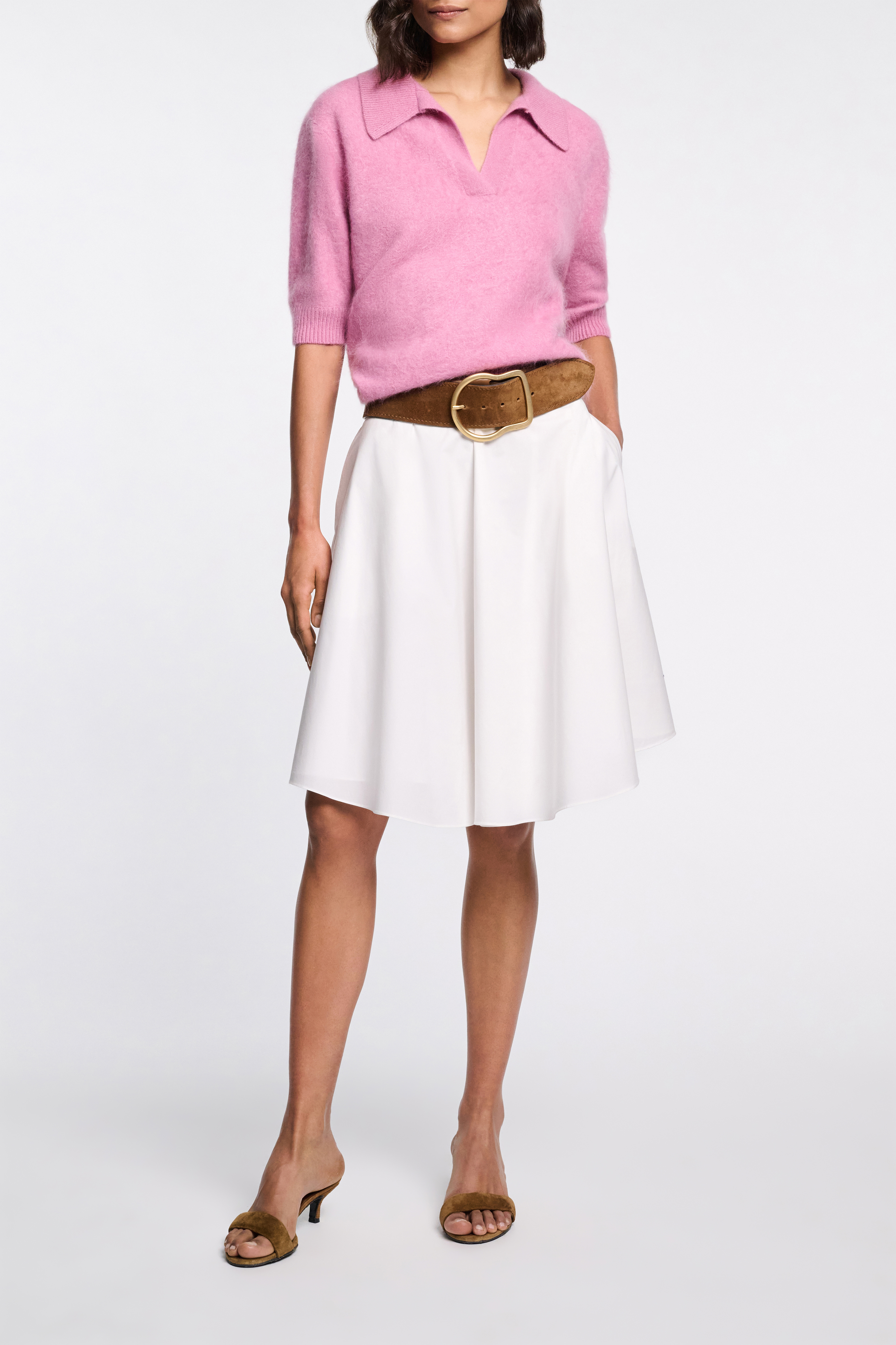 Dorothee Schumacher Kitten heel suede slides with padded