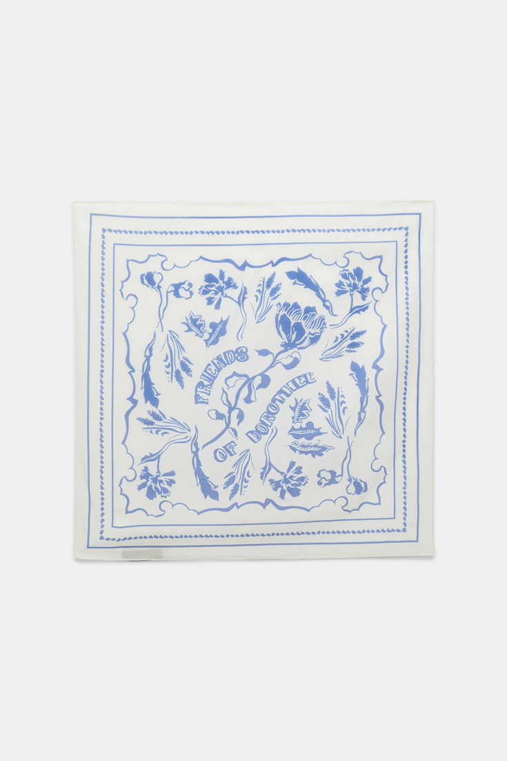 Dorothee Schumacher Printed bandana offwhite blue friends