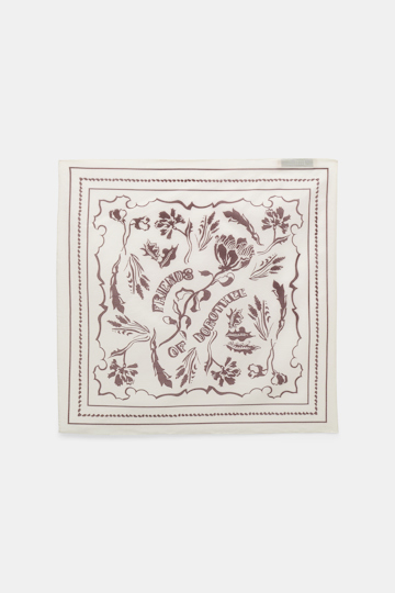 Dorothee Schumacher Bandana aus Baumwolle-Seide Mix offwhite brown friends