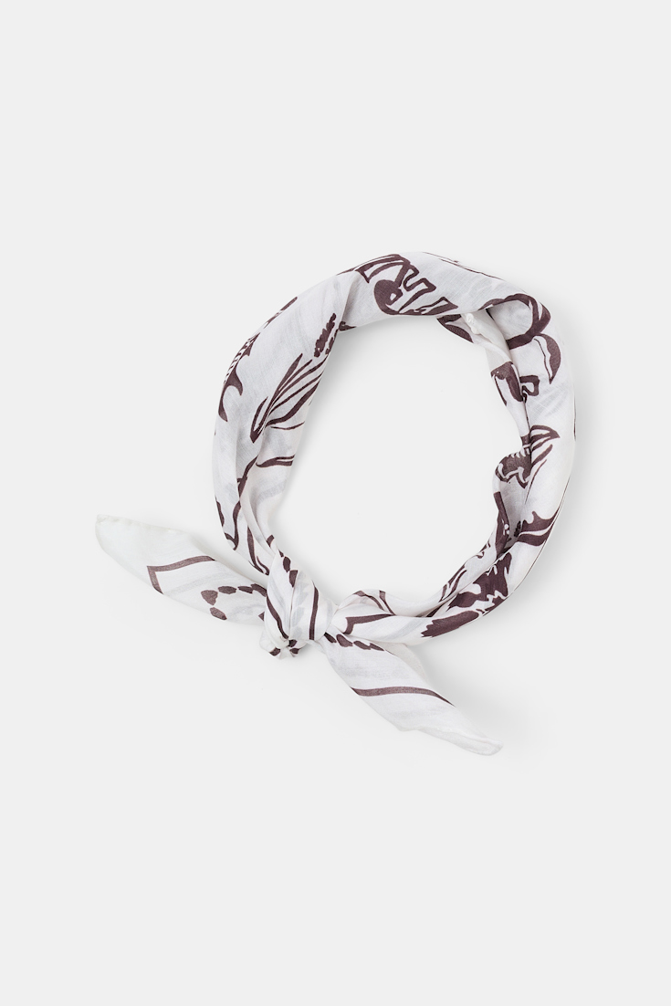 Dorothee Schumacher Printed bandana offwhite brown friends