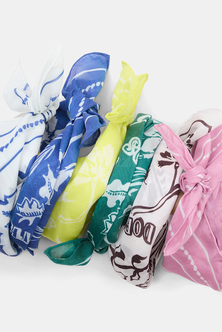 Dorothee Schumacher Printed bandana offwhite brown friends