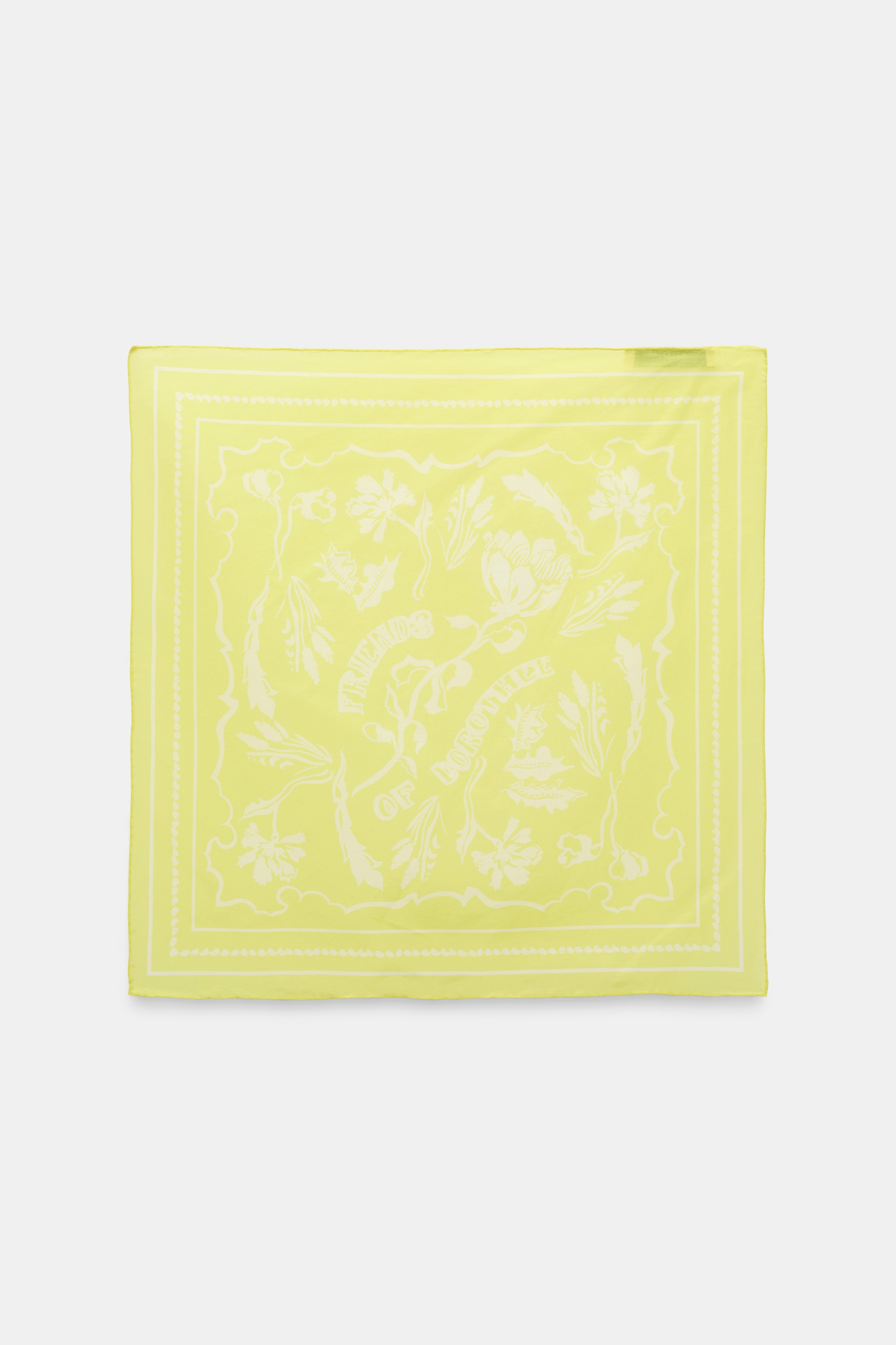 Dorothee Schumacher Bandana aus Baumwolle-Seide Mix lemon white friends