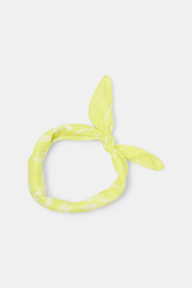 Dorothee Schumacher Bandana aus Baumwolle-Seide Mix lemon white friends