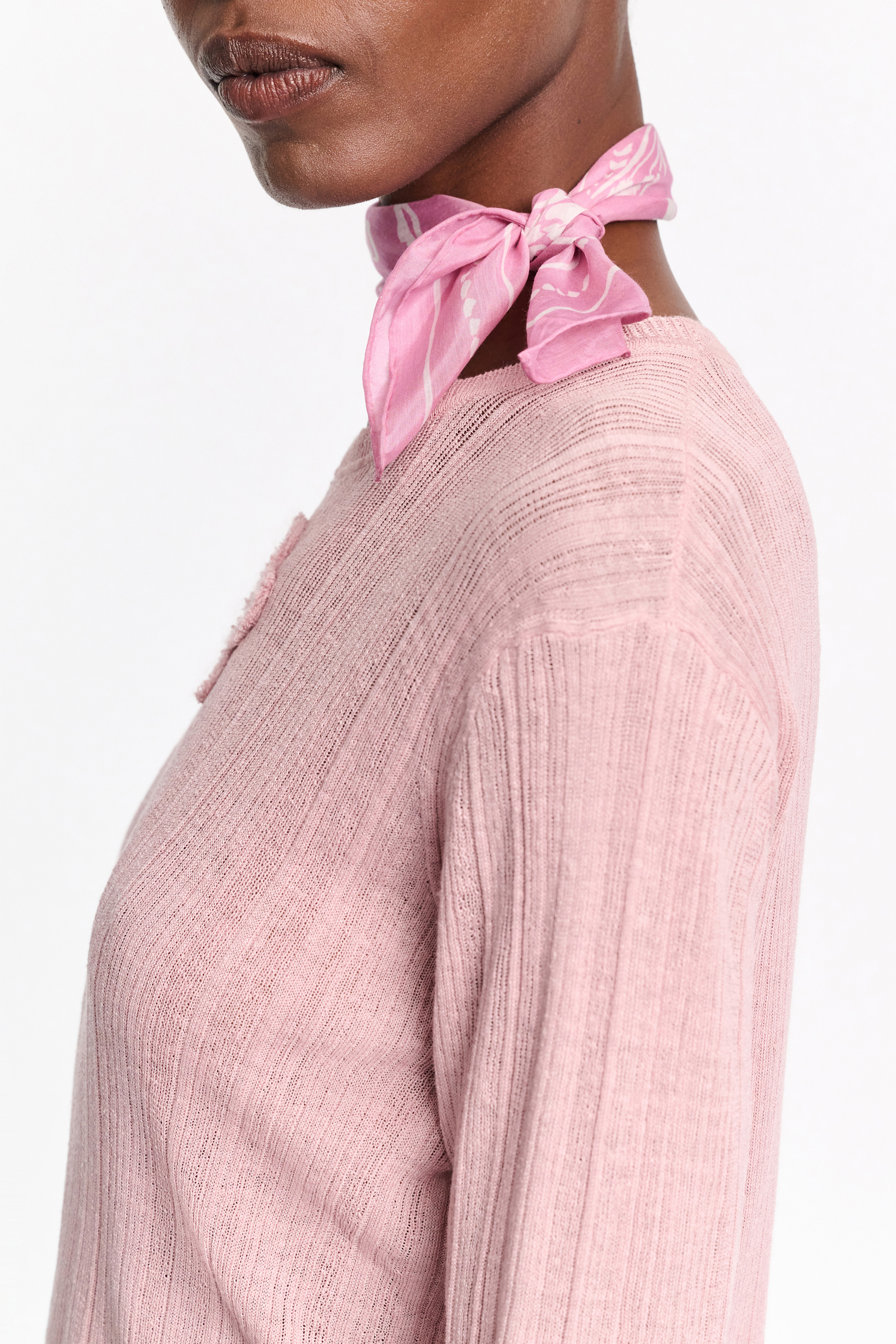 Dorothee Schumacher Bandana aus Baumwolle-Seide Mix rose white friends