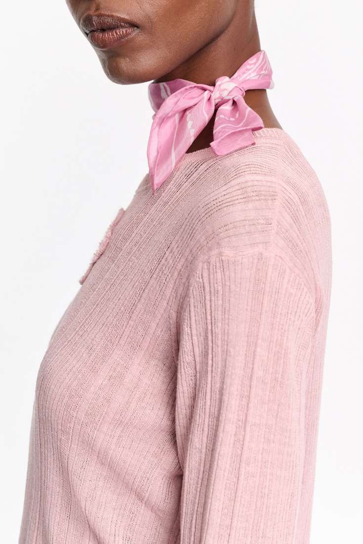 Dorothee Schumacher Bandana aus Baumwolle-Seide Mix rose white friends