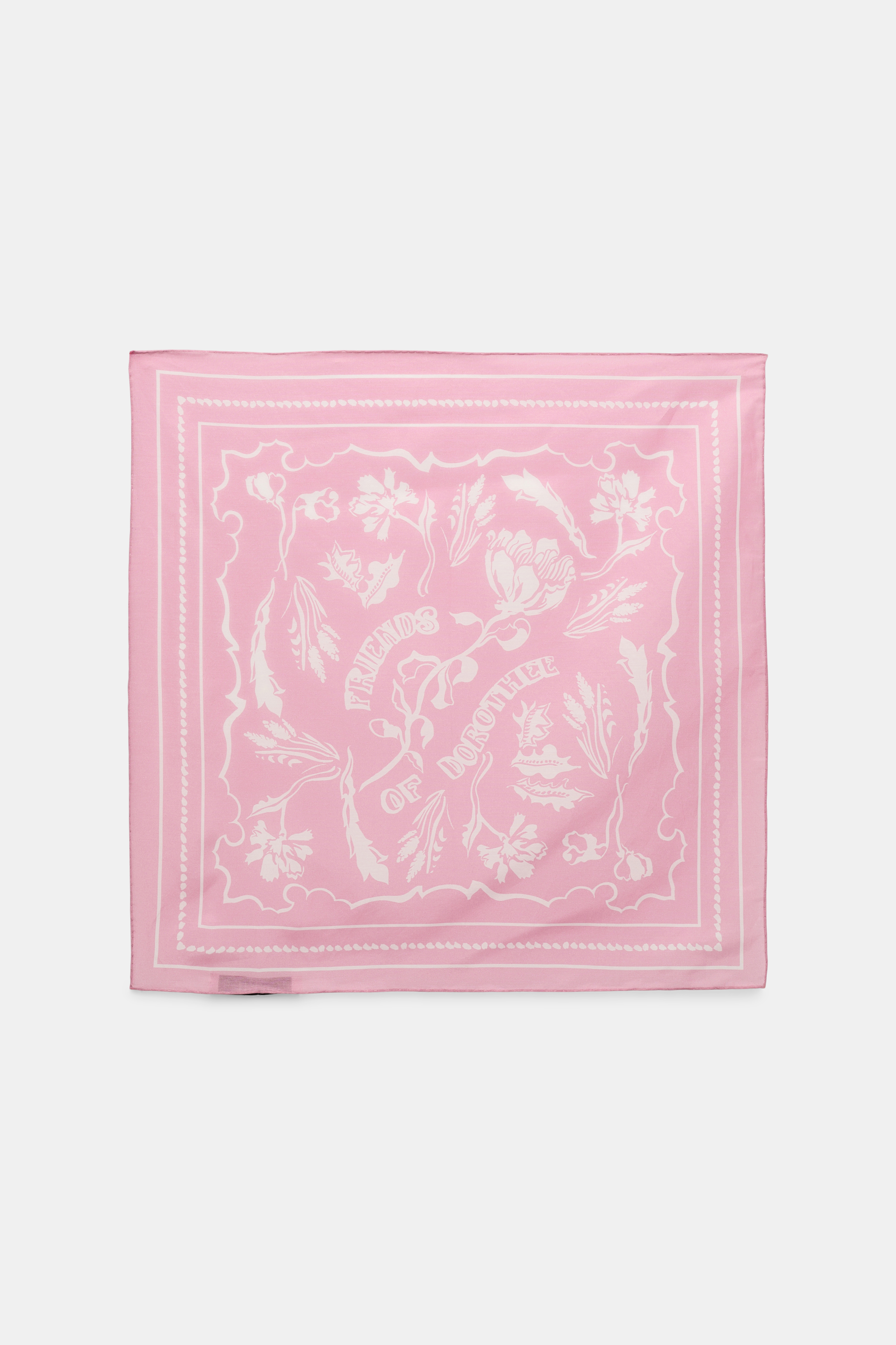 Dorothee Schumacher Bandana aus Baumwolle-Seide Mix rose white friends