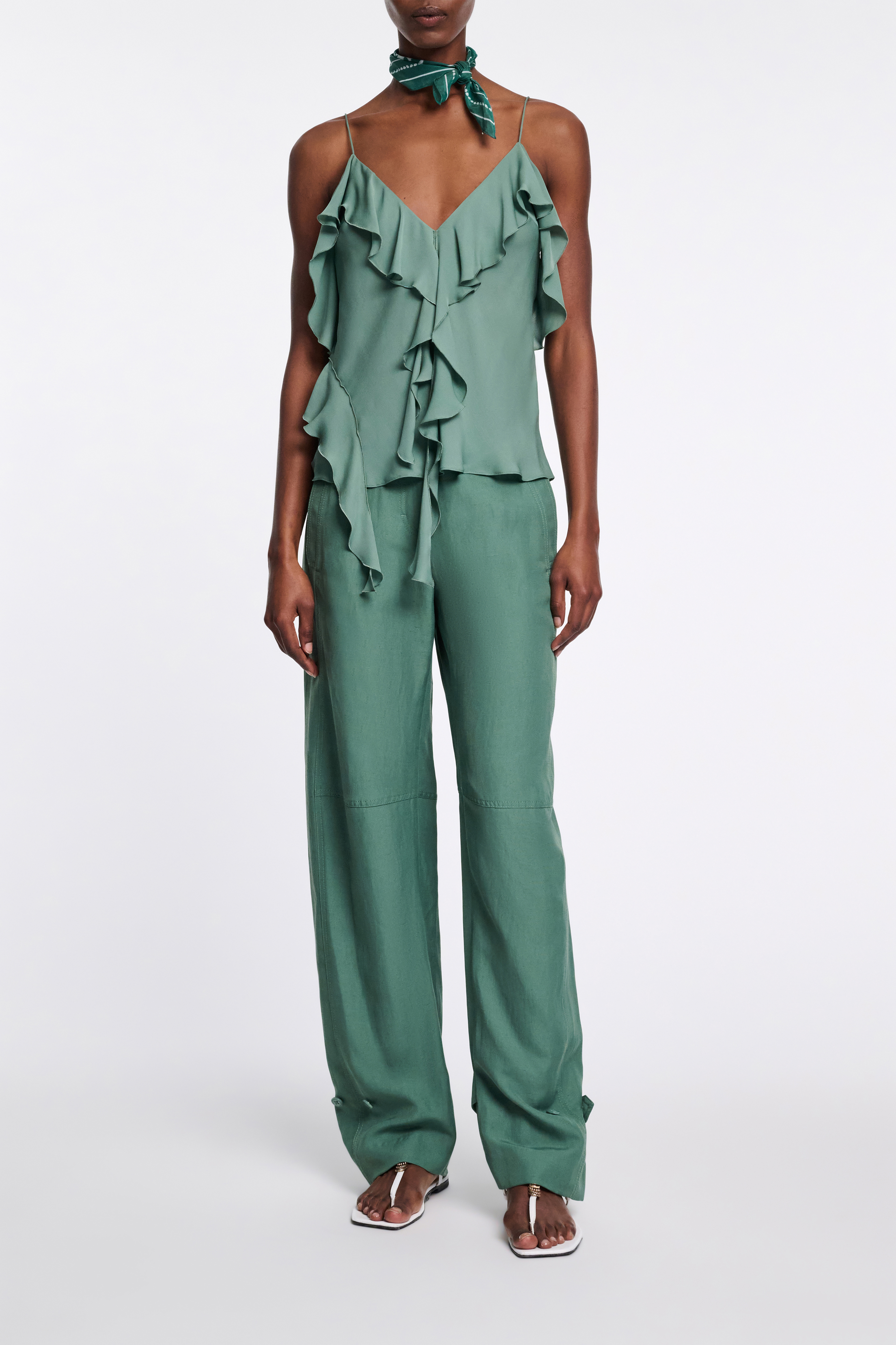 ■DOROTHEE SCHUMACHER broderie アングレーズ カフタン FRIENDS OF DOROTHEE scarf | Dorothee Schumacher