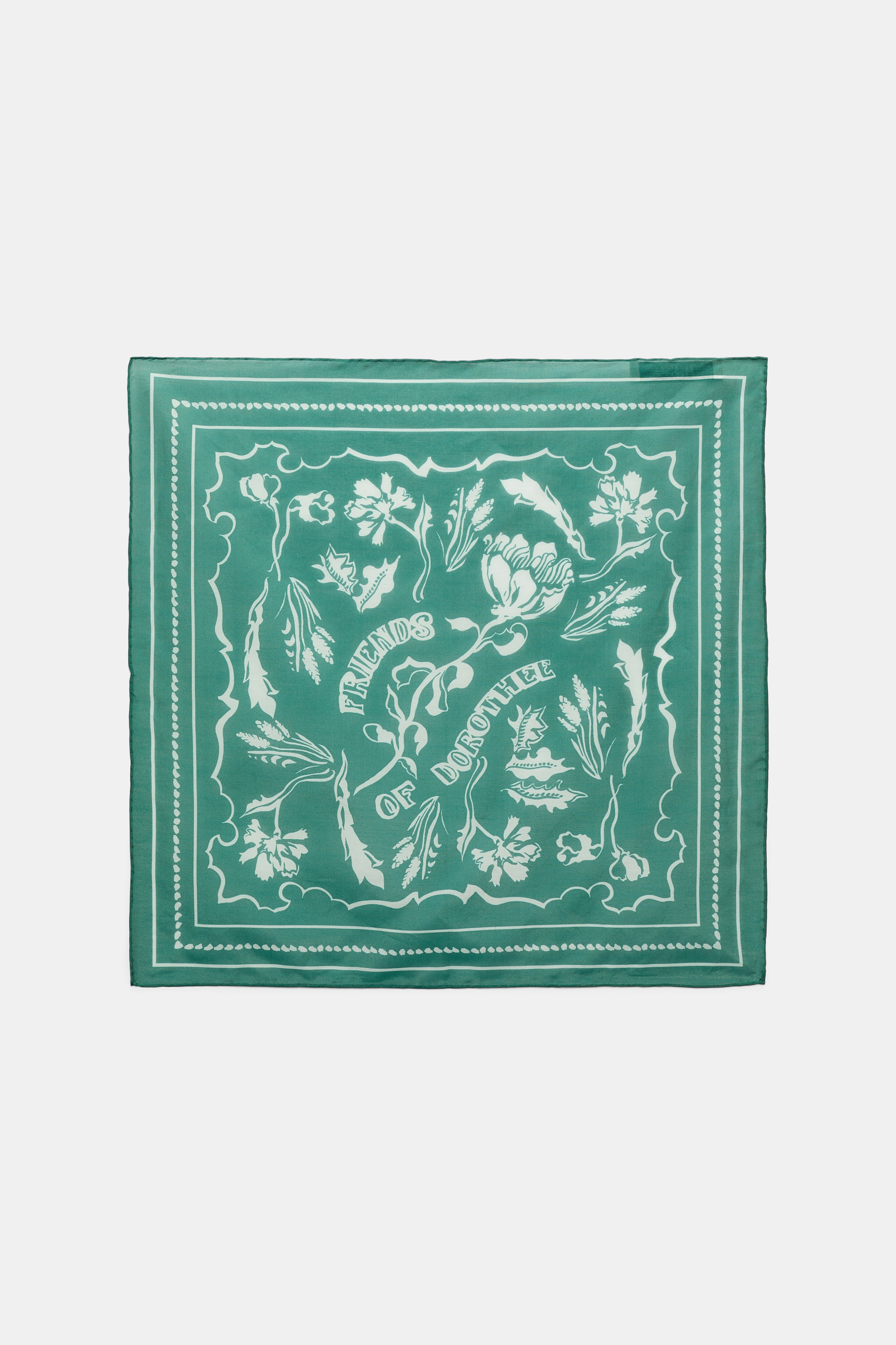 Dorothee Schumacher Bandana aus Baumwolle-Seide Mix green white friends