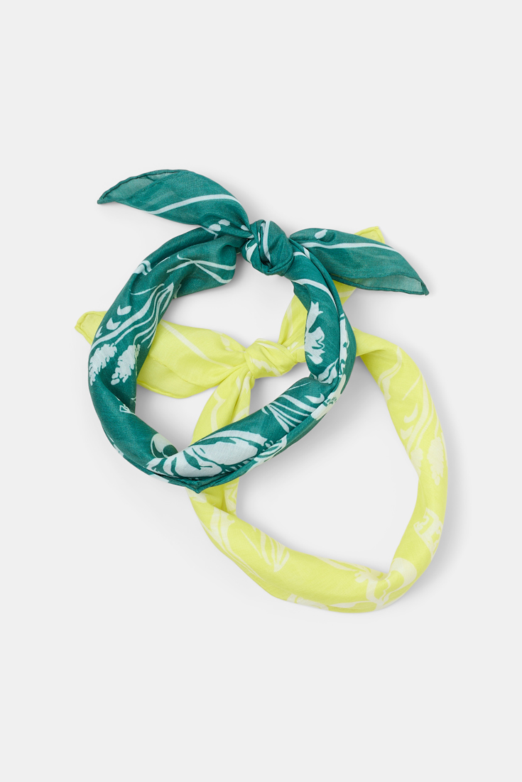 Dorothee Schumacher Bandana aus Baumwolle-Seide Mix green white friends