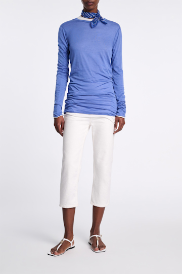 Dorothee Schumacher Bandana aus Baumwolle-Seide Mix cornflower white friends