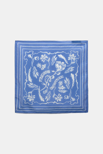 Dorothee Schumacher Bandana aus Baumwolle-Seide Mix cornflower white friends