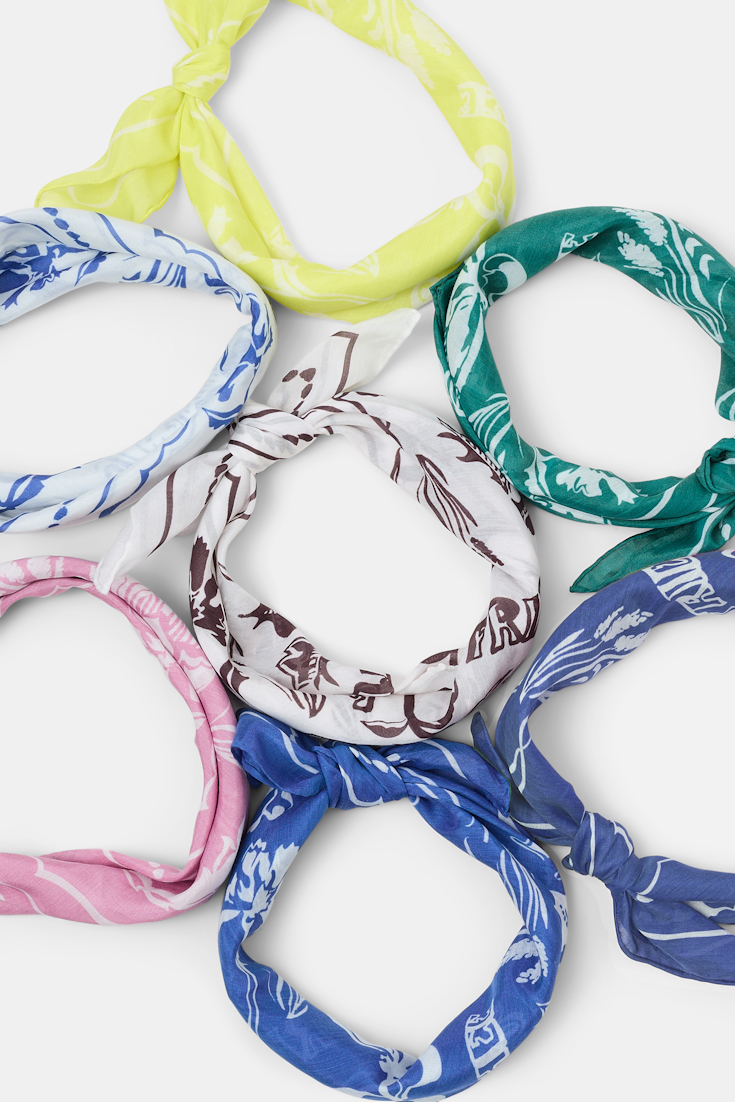Dorothee Schumacher Printed bandana cornflower white friends