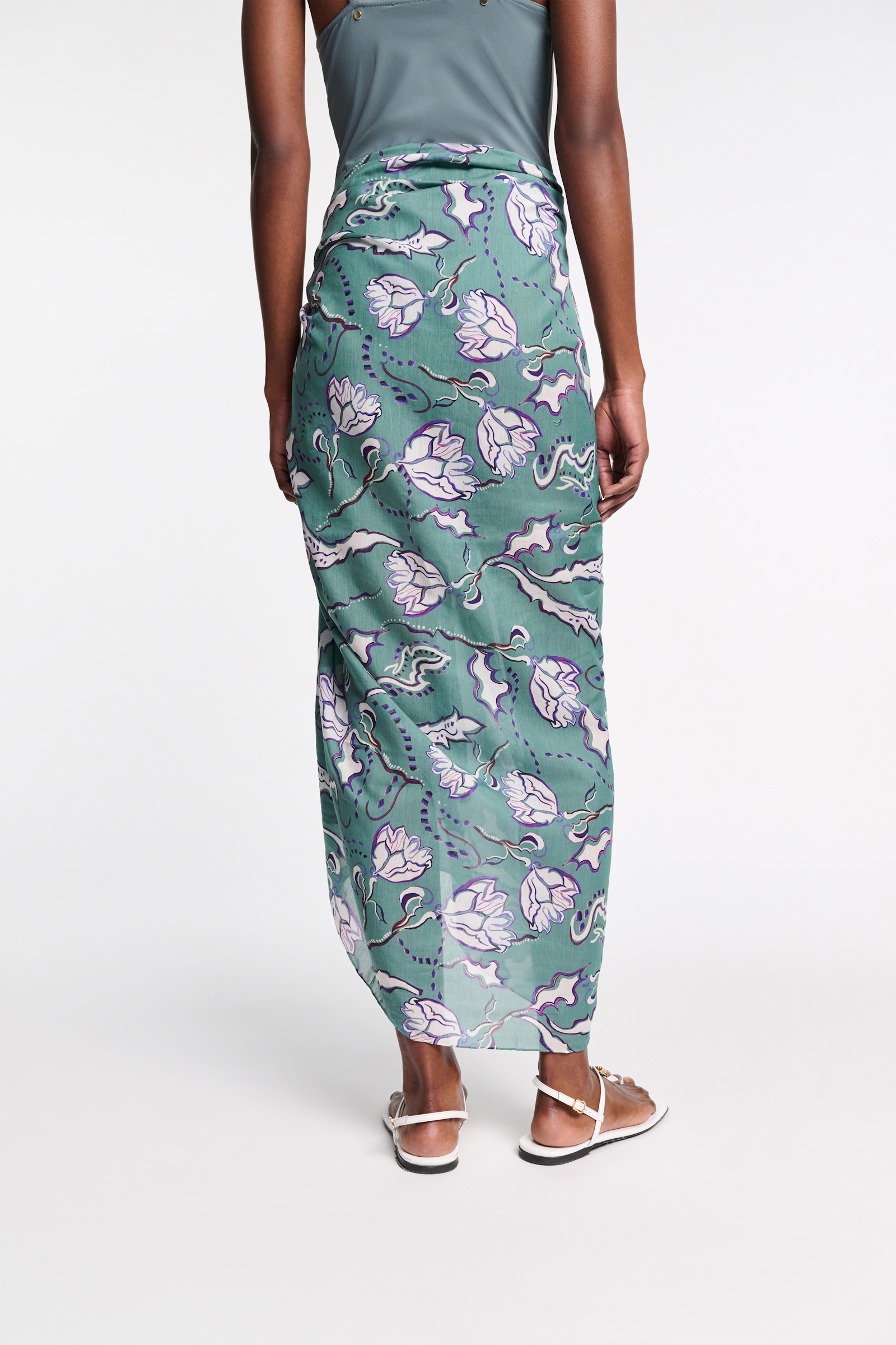 Dorothee Schumacher Pareo aus Baumwolle-Seide Mix mit Signature Print wicked flower allover