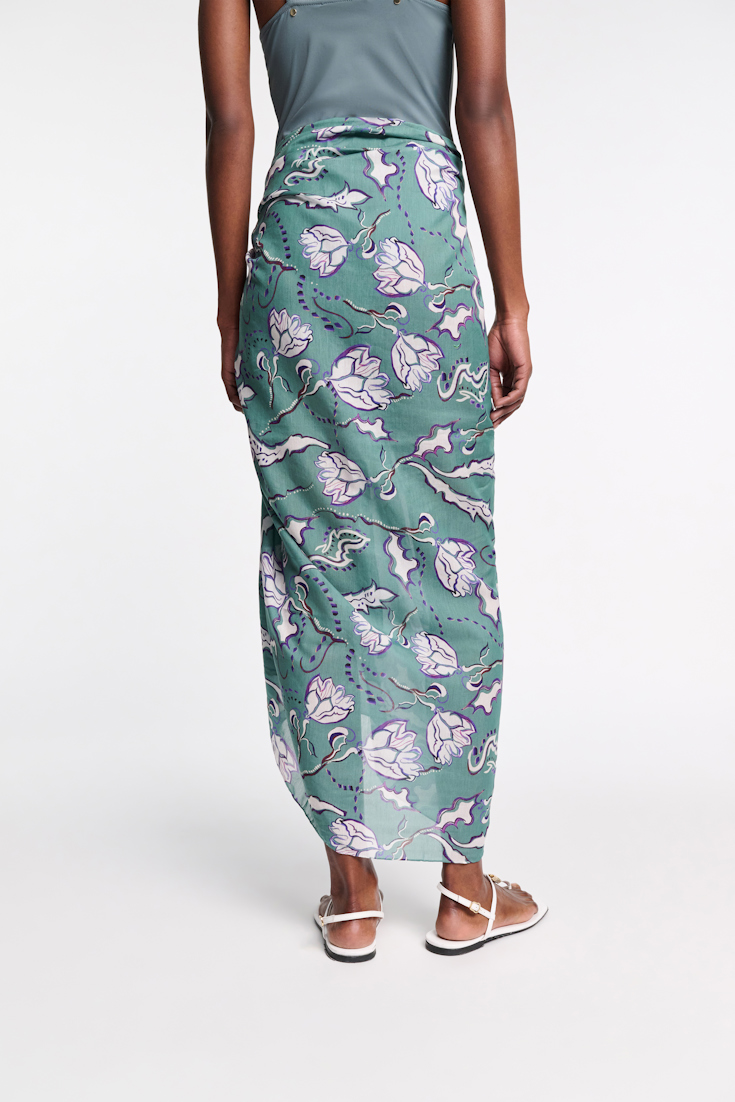 Dorothee Schumacher Pareo aus Baumwolle-Seide Mix mit Signature Print wicked flower allover