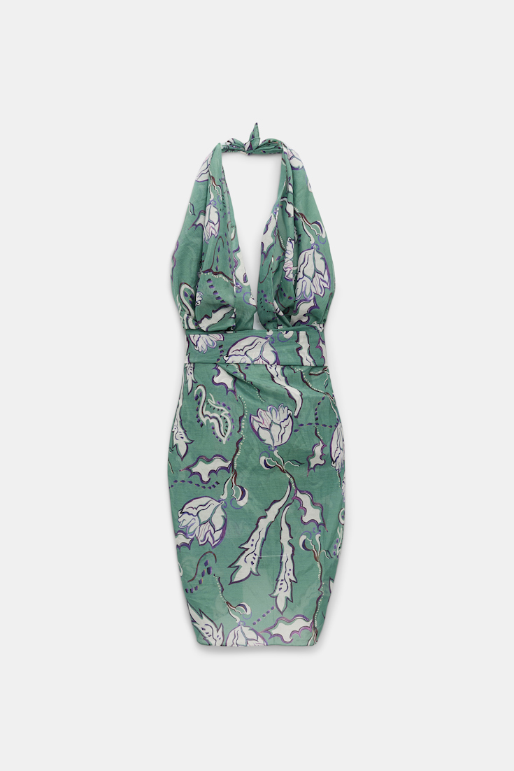 Dorothee Schumacher Pareo aus Baumwolle-Seide Mix mit Signature Print wicked flower allover
