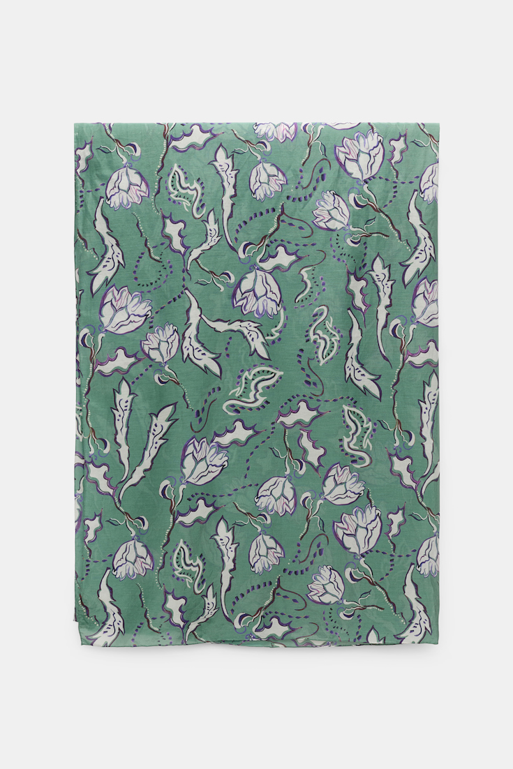 Dorothee Schumacher Pareo aus Baumwolle-Seide Mix mit Signature Print wicked flower allover
