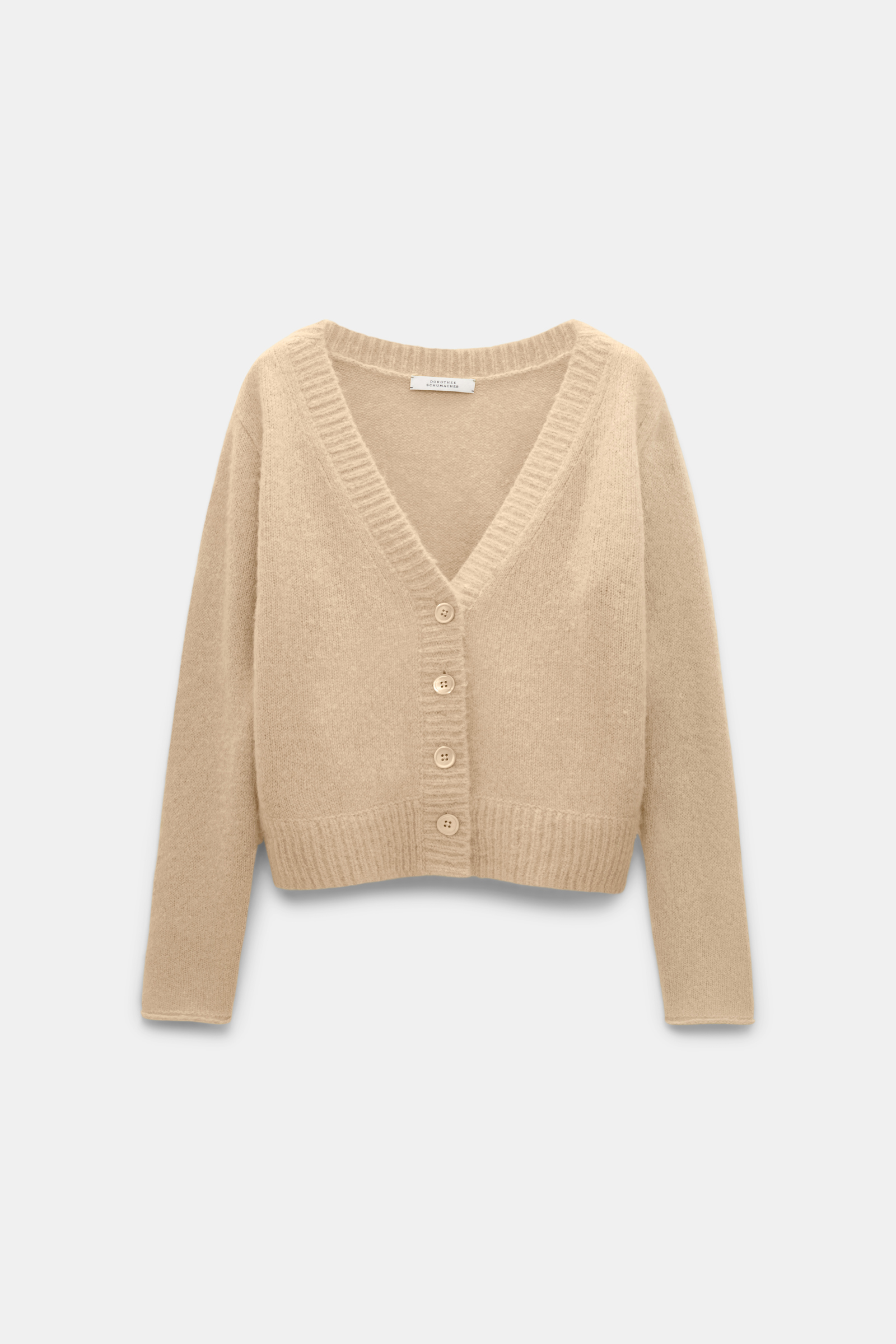 Dorothee Schumacher Extra soft cashmere V-neck cardigan baby camel