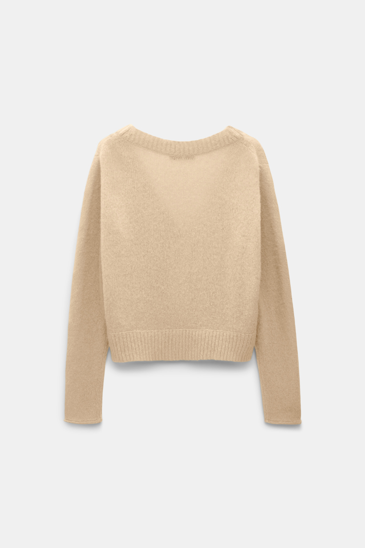 Dorothee Schumacher Extra soft cashmere V-neck cardigan baby camel