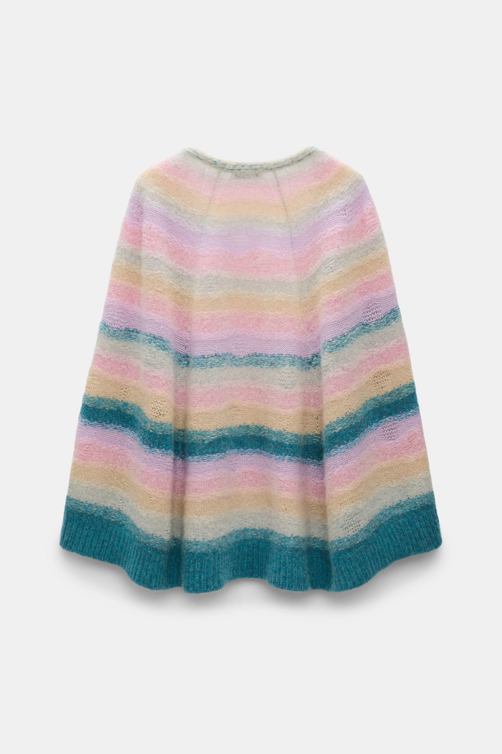 Dorothee Schumacher Extra soft cashmere stripe cape-cardigan candy stripe