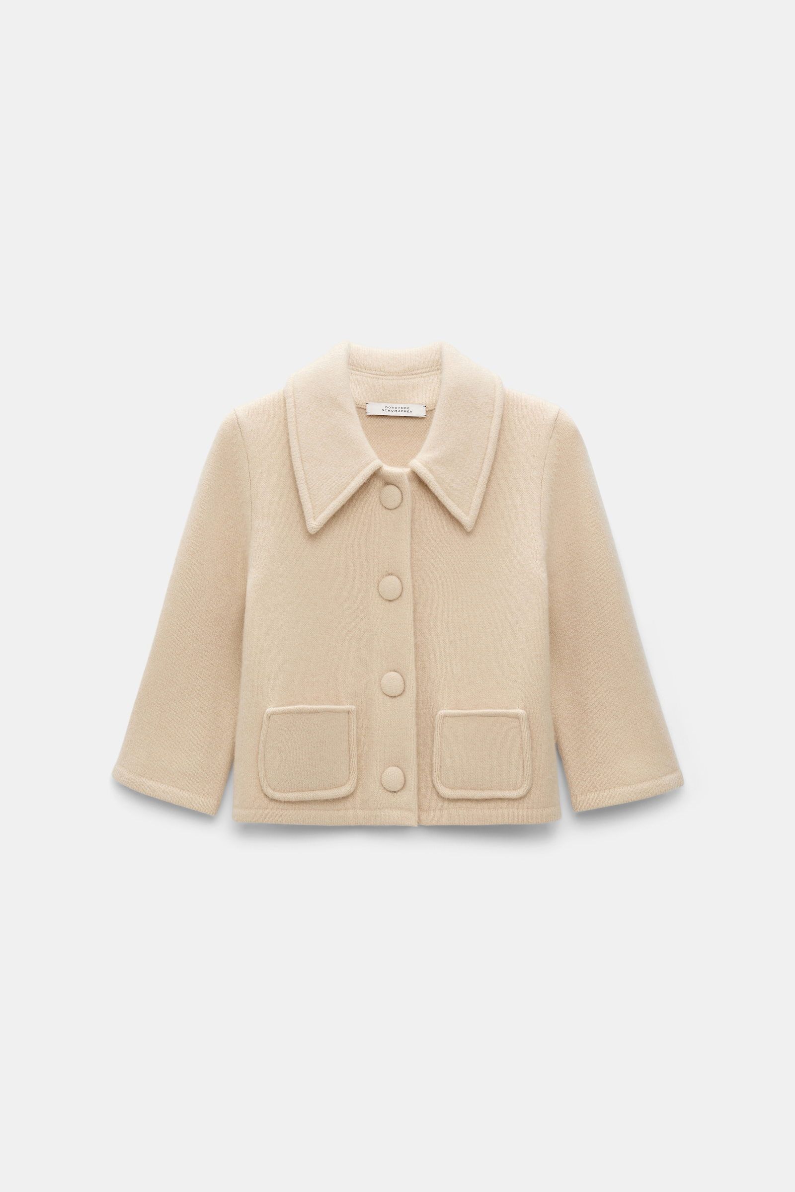 Dorothee Schumacher Cropped Merino-cashmere knit jacket angora